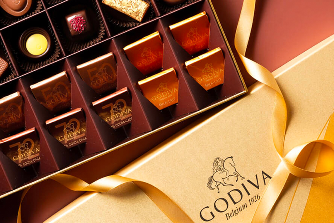 Coklat premium GODIVA, salah satu coklat singapura yang terkenal dan enak.