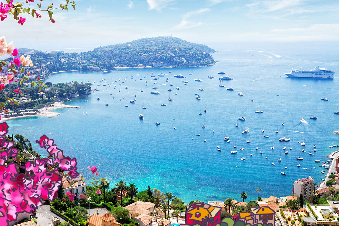 Rasakan pengalaman liburan yang mewah dan berkesan di kota-kota pinggir pantai area French Riviera.