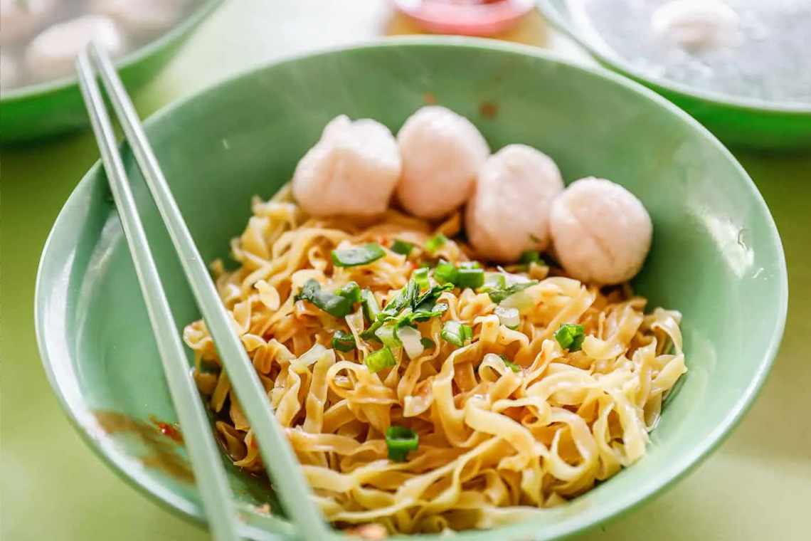 Hock Lee Fishball Noodles di Bugis Street.