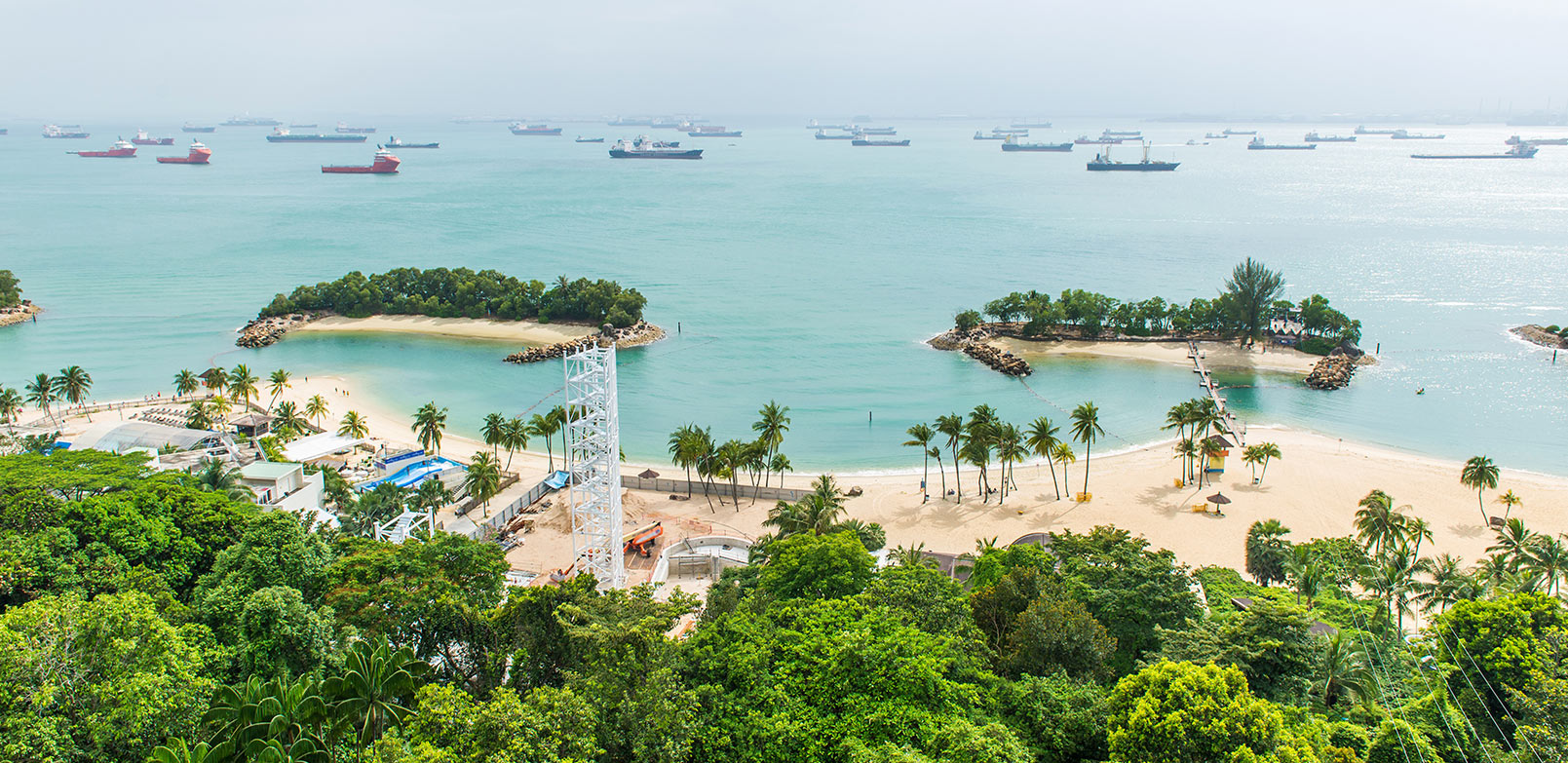 Pemandangan Pulau Sentosa di Singapura.