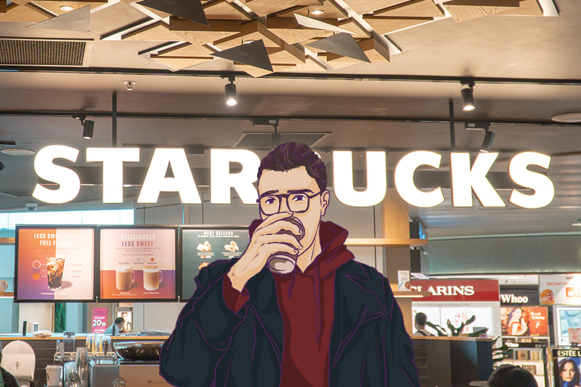 : Starbucks bisa kamu temukan hampir di semua terminal Changi Airport, termasuk Jewel Changi Airport.