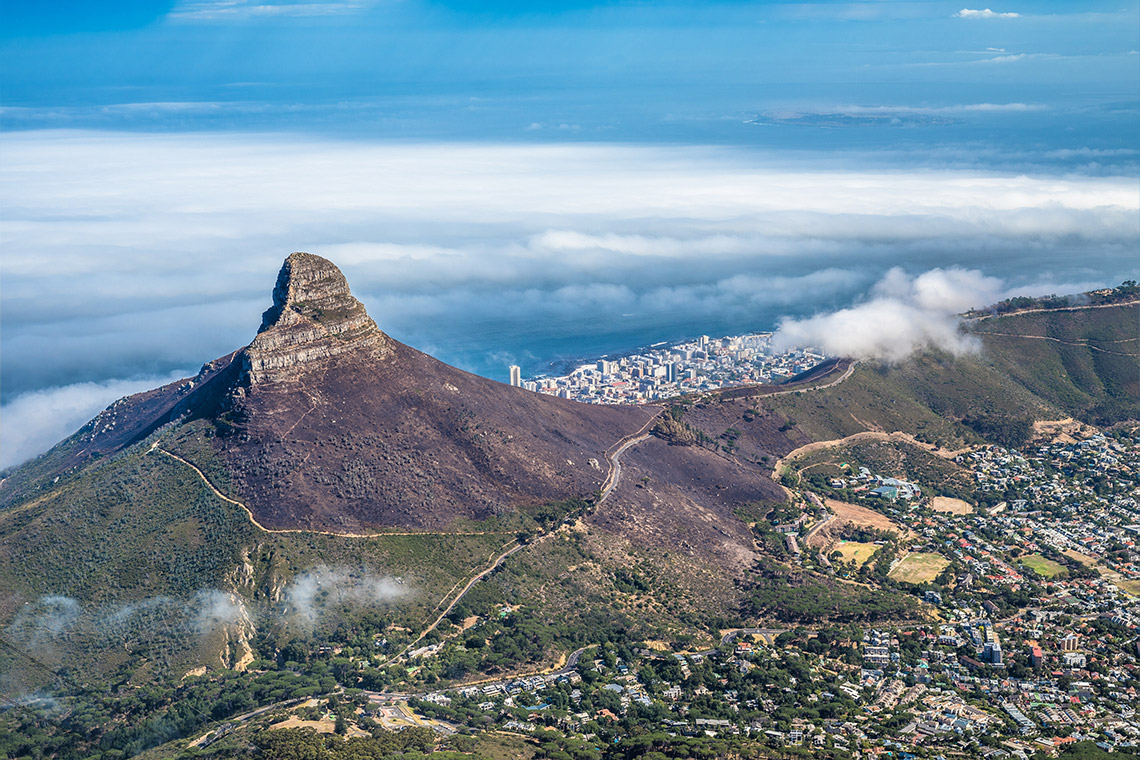 Pemandangan alam Cape Town, kota yang indah di Afrika Selatan.