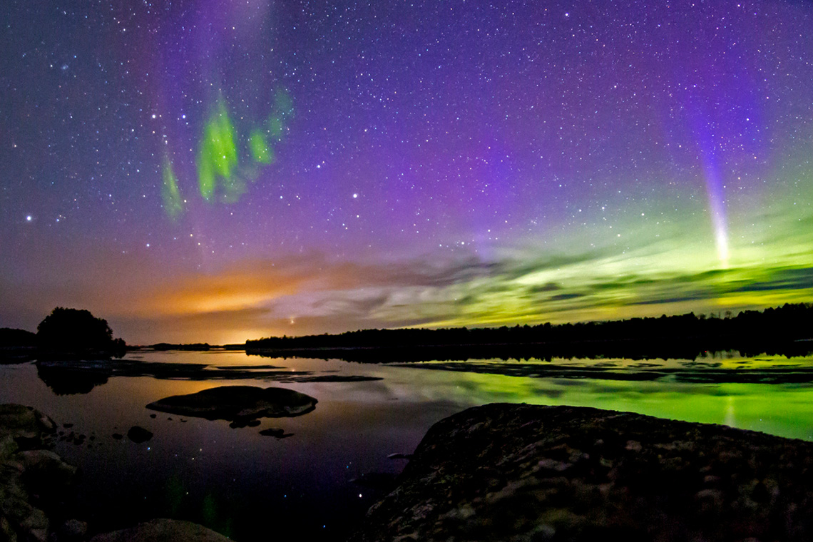 Tempat melihat aurora di Minnesota.