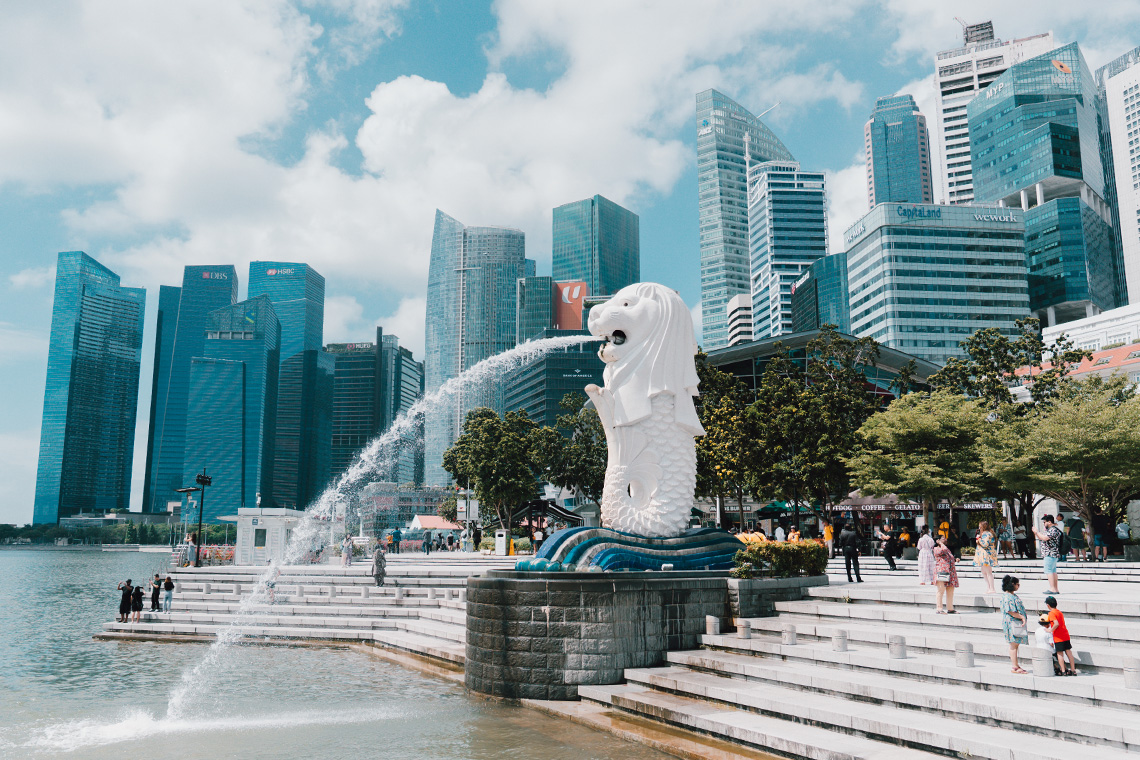 Merlion Park, salah satu tempat wisata Singapura gratis.